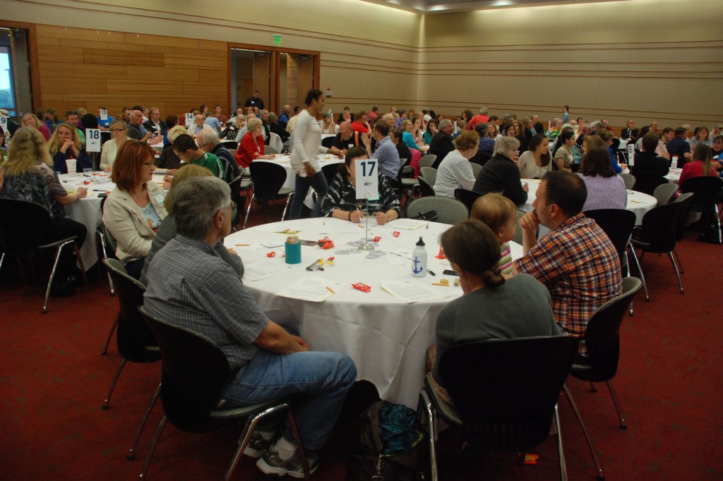 After real time polling, ValpoNEXT Community Summit participants discuss key issues