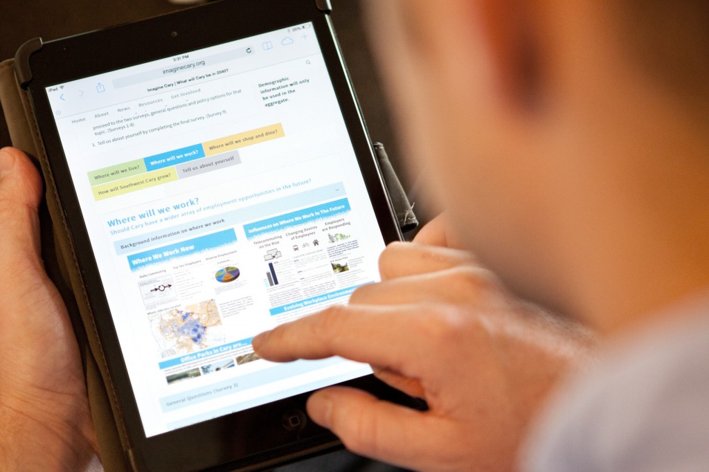 Tablet Devices were used for immediate survey feedback at the Choices Workshop in Cary, NC
