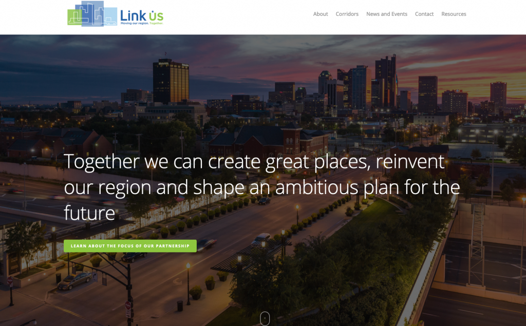 Screen capture of the https://linkuscolumbus.com/ landing page.